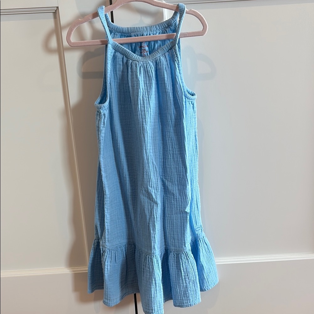 Vineyard Vines Sky Blue Ruffle Dress